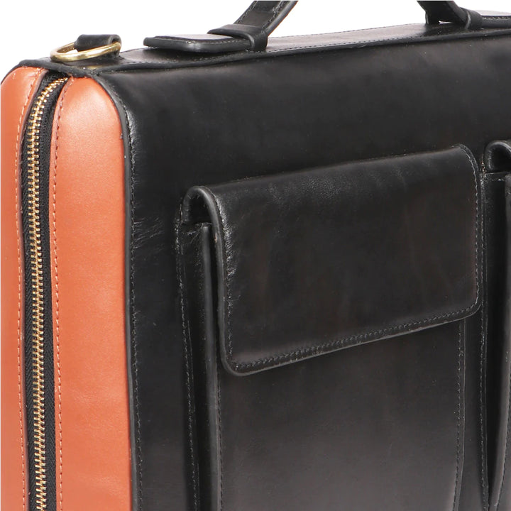 Stylish Brown Leather Suitcase | Stylish Leather Gusset Men's Suitcase