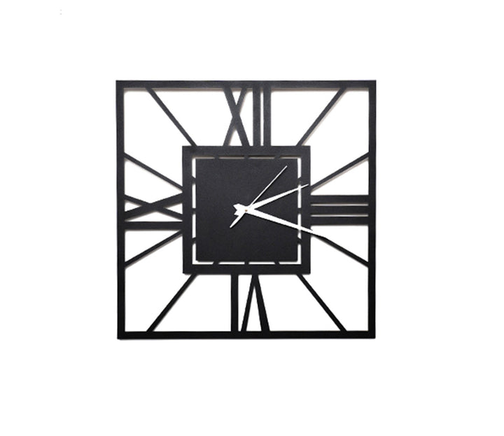 Large Square Metal Wall Clock