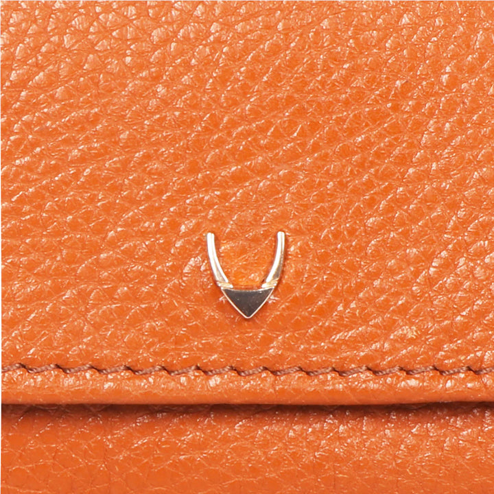 Blue Leather Bi-Fold Wallet | Brass Embellished Bi-Fold Wallet