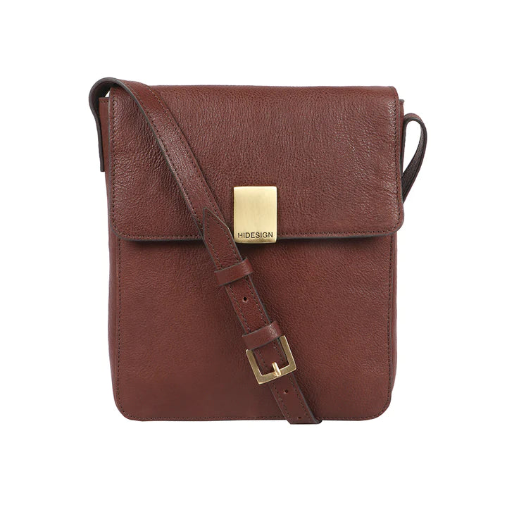 Vegetable-Tanned Leather Crossbody Bag, Sleek Design | Urban Ease Crossbody Bag